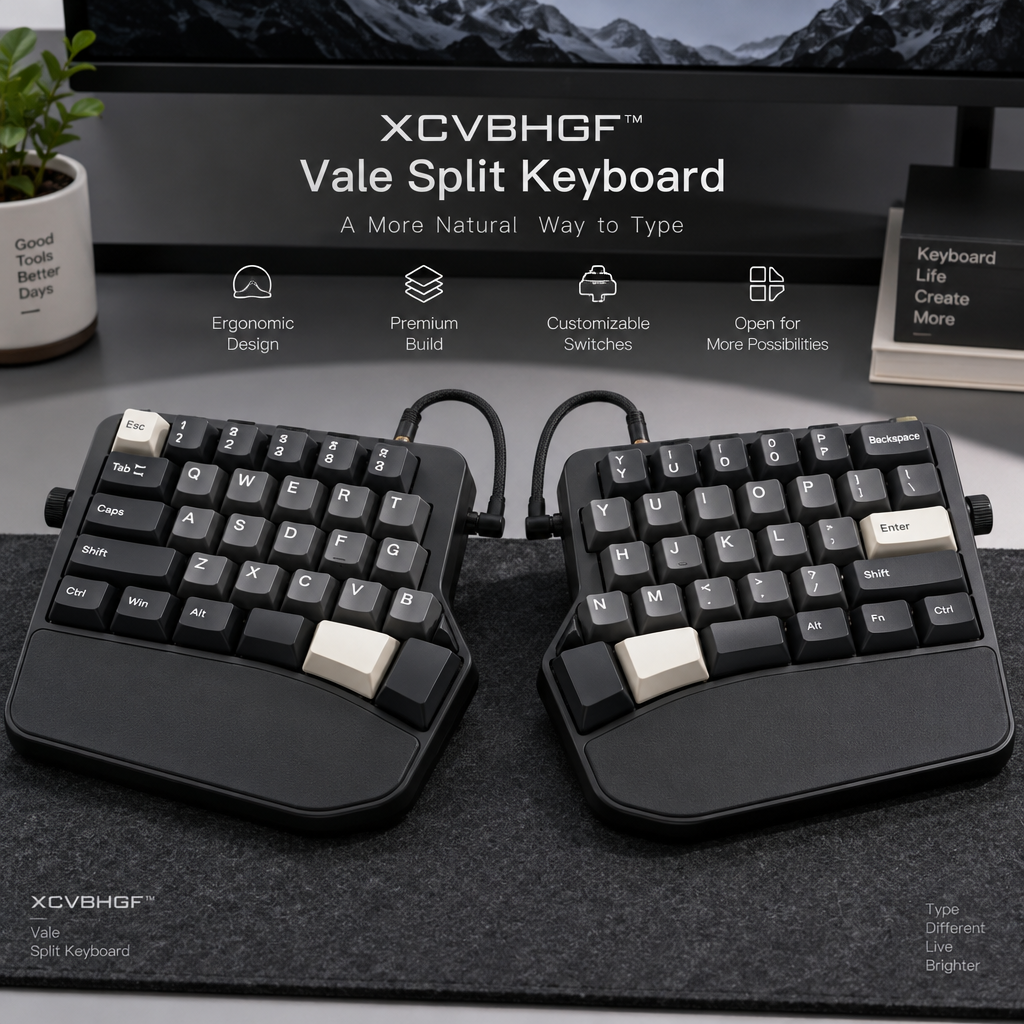 XCVBHGF™ Vale Split Keyboard