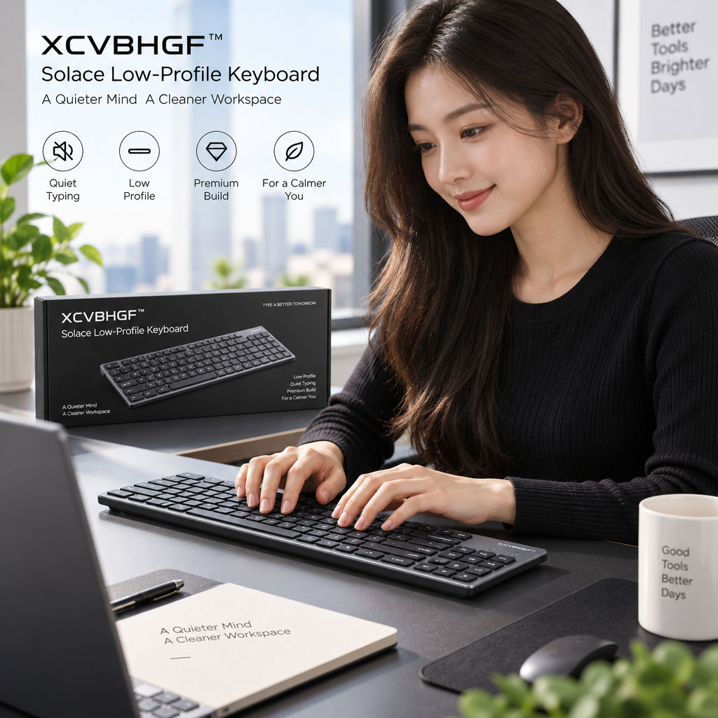 XCVBHGF™ Solace Low-Profile Keyboard