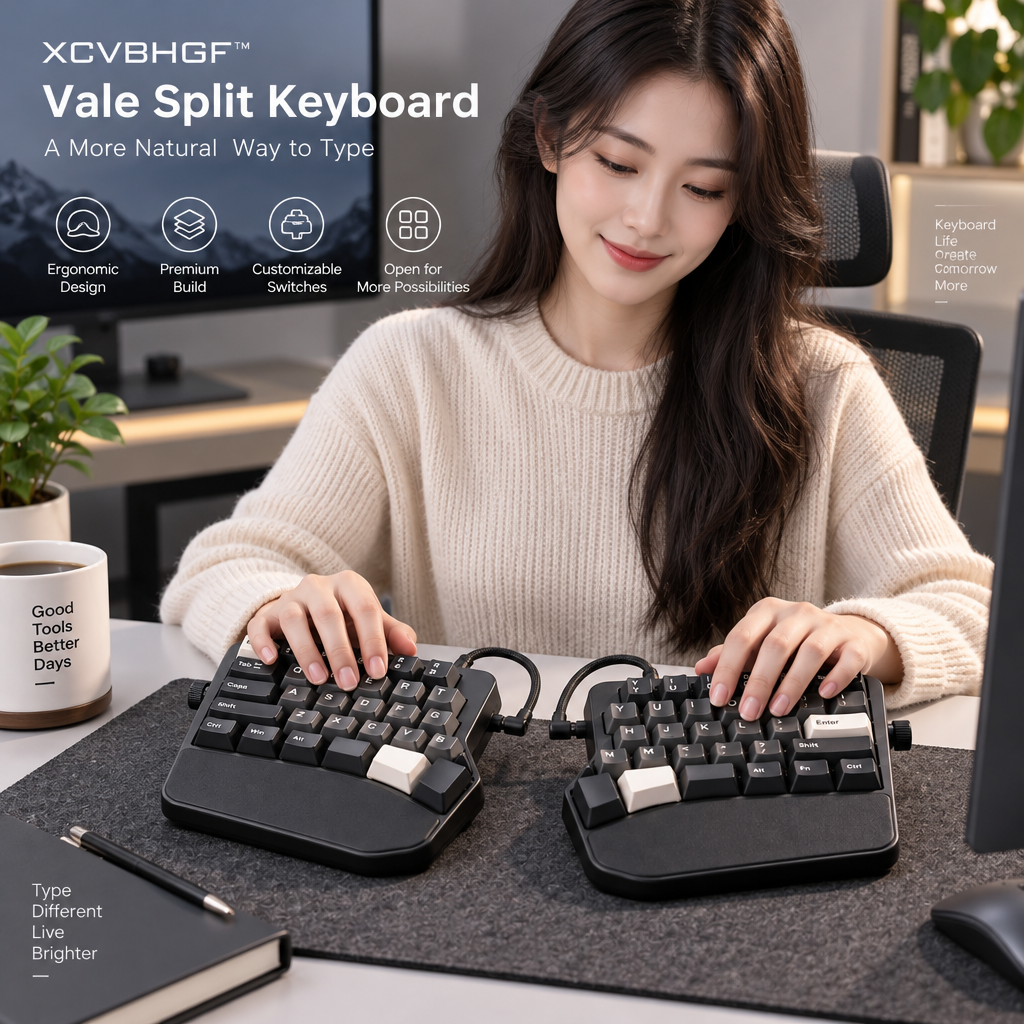 XCVBHGF™ Vale Split Keyboard