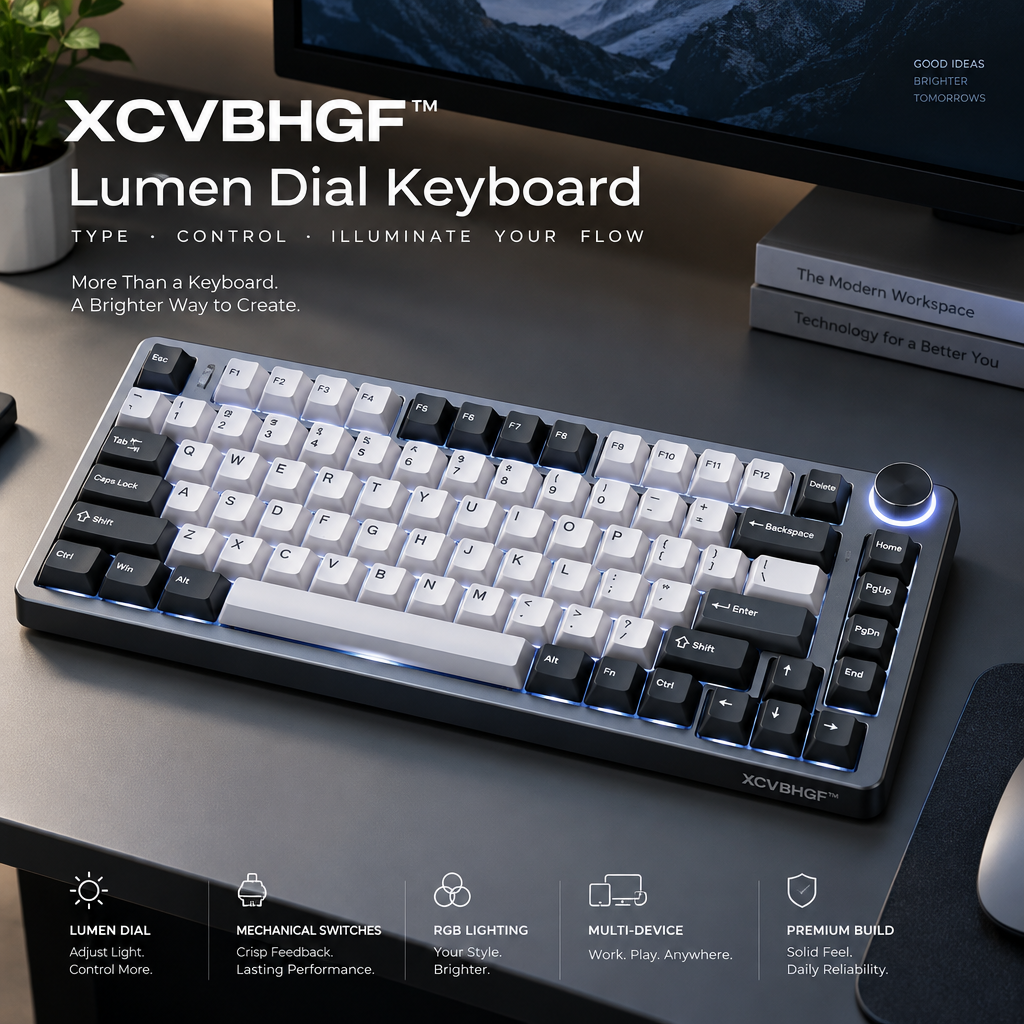 XCVBHGF™ Prism Stack Keyboard