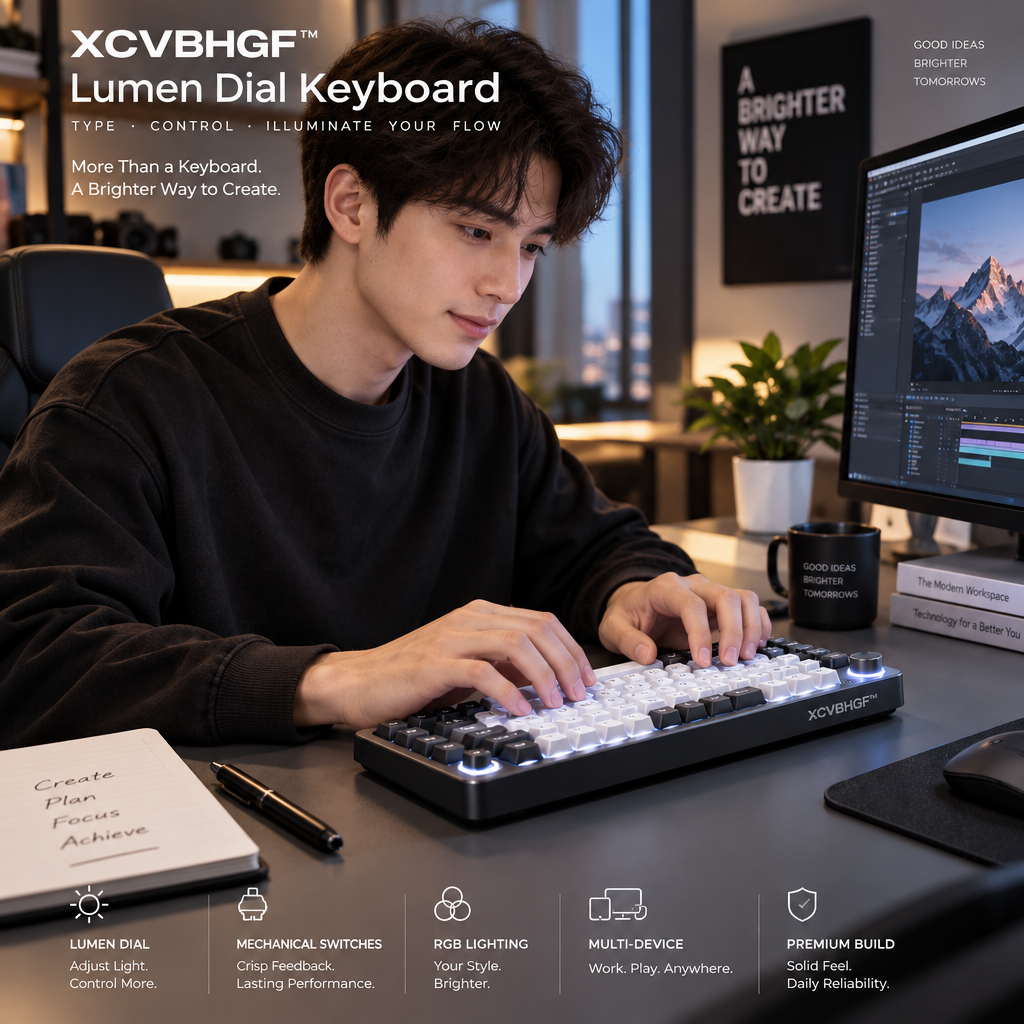 XCVBHGF™ Prism Stack Keyboard